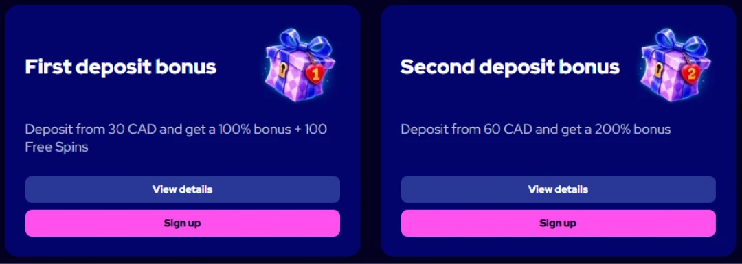 Charmius welcome bonus
